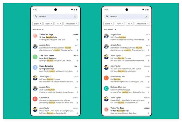 谷歌为 Gmail 搜索引入 AI 升级，邮件查找更高效
