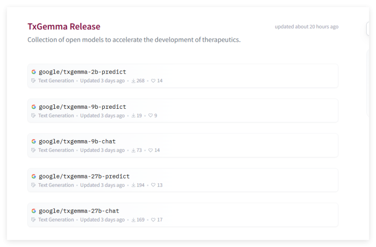 谷歌 AI 发布 TxGemma:全新大规模语言模型助力药物开发