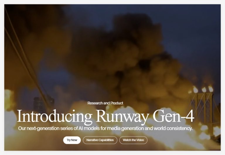 Runway惊艳发布AI 视频生成模型Gen-4 ，角色场景一致性强到离谱