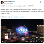 Veo 2重磅登陆Gemini API：AI视频生成革命正式启航