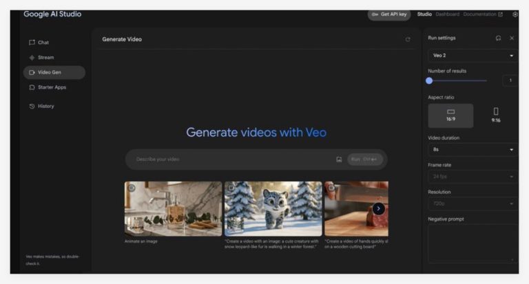 ​白嫖党狂欢！Veo2 登陆Google AI Studio，生成长达8秒超逼真视频