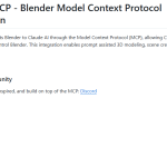 Blender-MCP开源发布！Claude与Blender无缝集成 自然语言控制3D创作