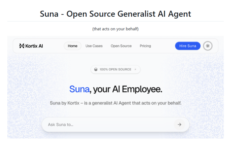 Manus开源平替！Kortix-AI正式发布开源通用AI智能体平台Suna