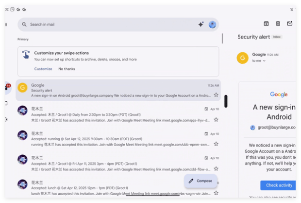Gmail 更新：Android 平板用户迎来全新界面和 AI 功能