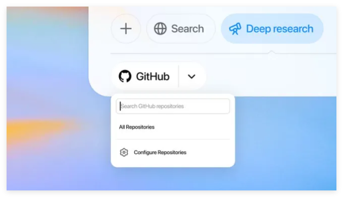 ​OpenAI 推出 GitHub 连接器，ChatGPT 深度研究工具迎来新功能