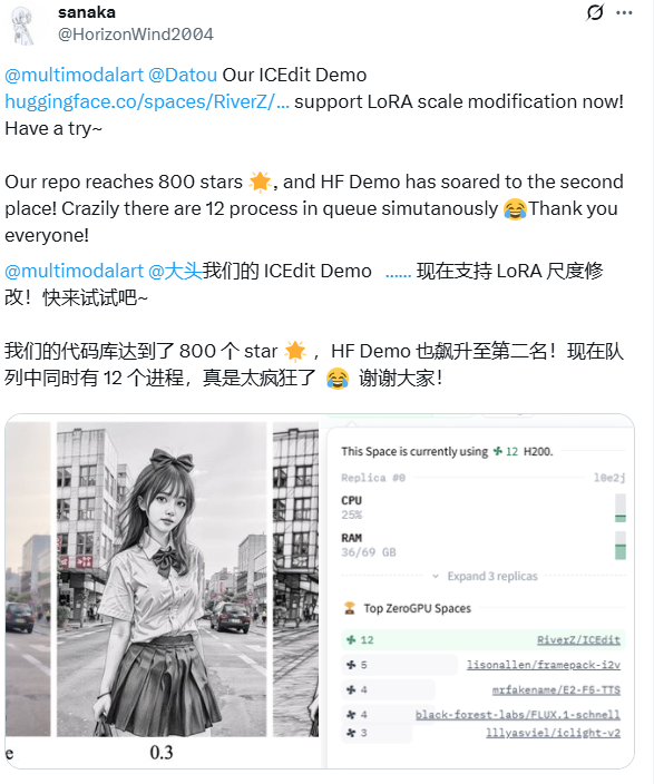 重磅突破！ICEdit推出LoRA尺度修改功能：AI图像编辑迎来精细控制新时代
