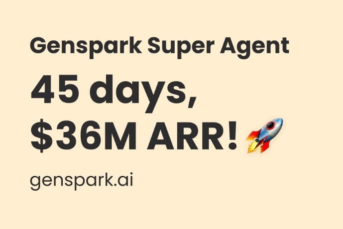 Genspark 45天实现3600万美元ARR！20人团队创最快增长神话