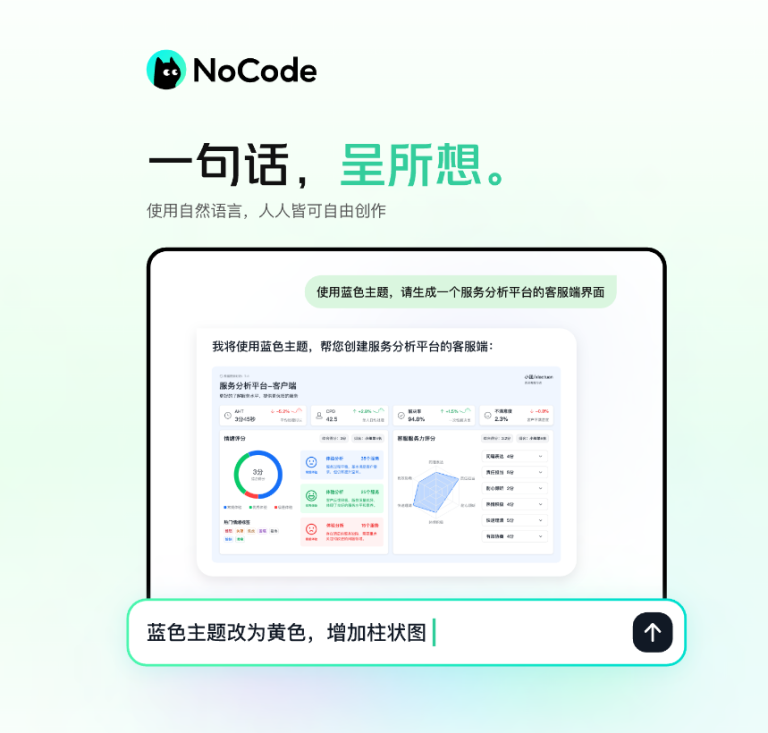美团AI编程工具“NoCode”即将上线，对话式开发工具对标Lovable