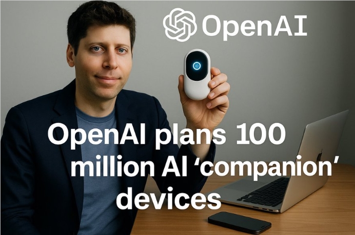 OpenAI联手Jony Ive打造1亿台AI“伴侣”设备！2026年底前发货，颠覆智能手机的第三核心设备来了！