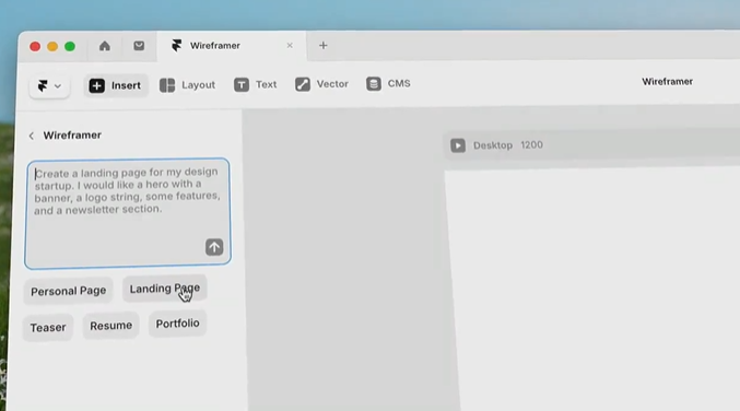 Framer发布全新AI功能，Wireframer秒建网站，Workshop生成交互组件，Vectors 2.0与A/B测试引爆设计新热潮！