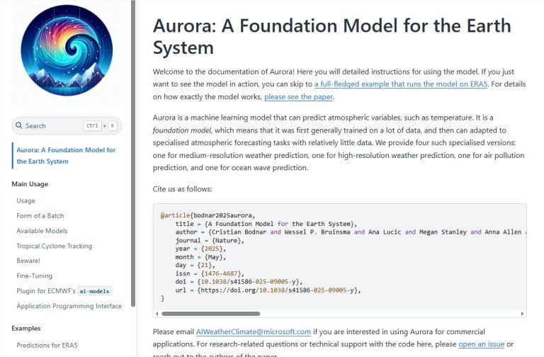 微软开源 Aurora AI 气象模型，助力天气与环境监测
