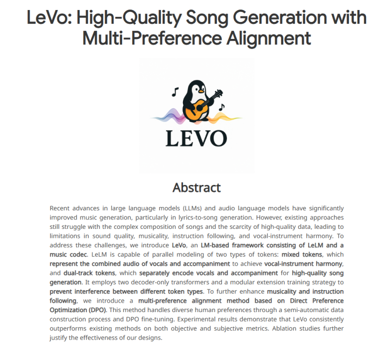 腾讯LeVo来袭！媲美Suno 4.5的AI唱歌模型，支持零样本音色克隆